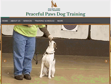 Tablet Screenshot of peacefulpawsdogtraining.com